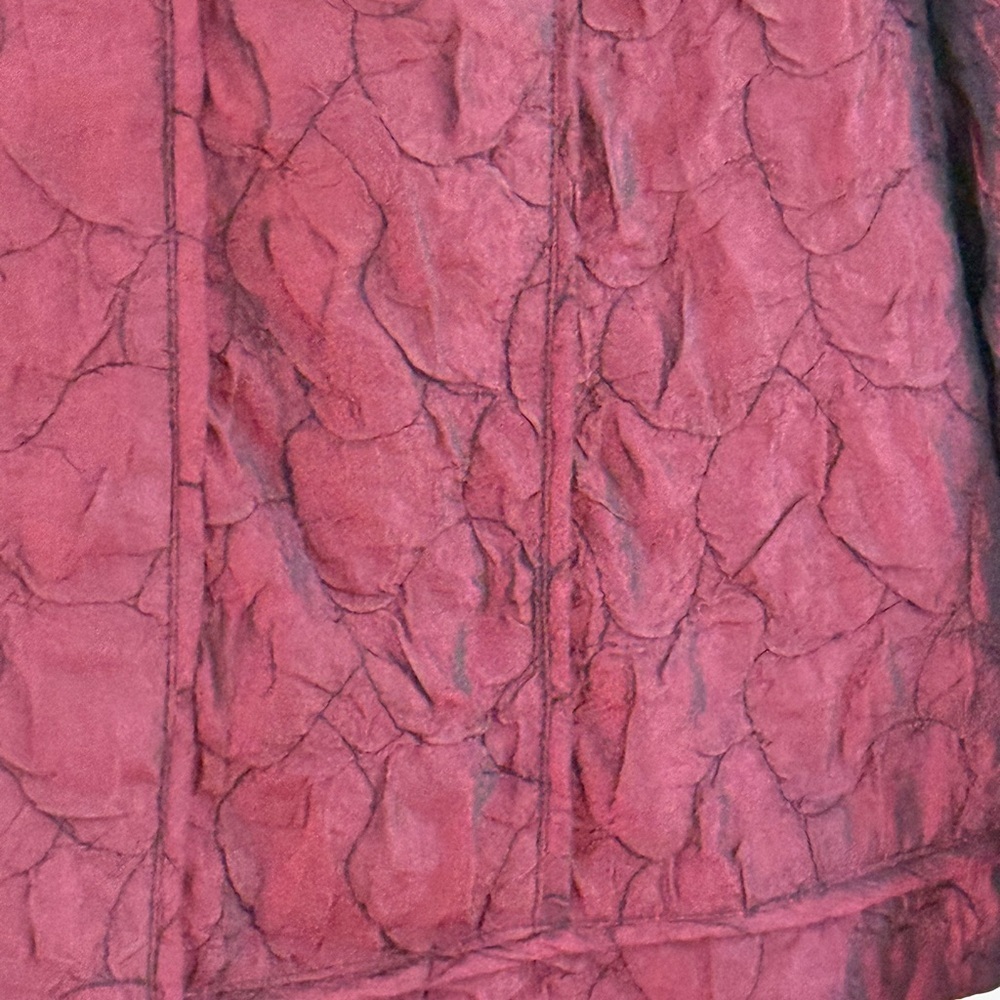 Chico's Deep Burgundy Textured Blazer Size 16 (Chico’s size 3) - Picture 11 of 16